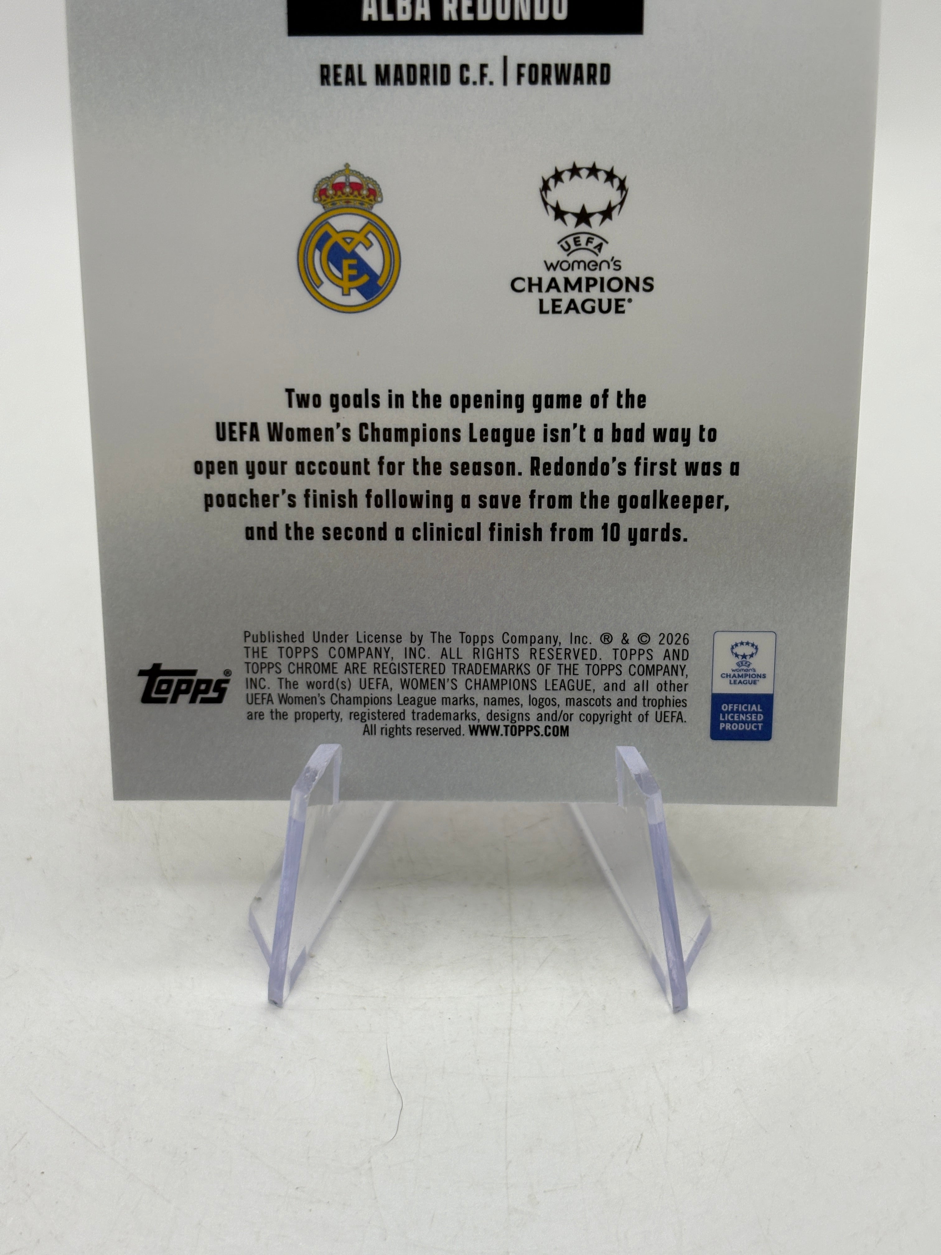 2026 Topps Chrome UEFA Womens - IL-3 Alba Redondo Inside Look /50, photo 4